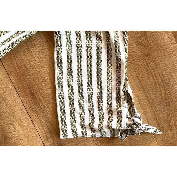 WOMENS MICHAEL KORS WHITE/GOLD CHAIN LINK PRINT BLOUSE SZ 1X - Picture 6 of 6